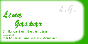 lina gaspar business card